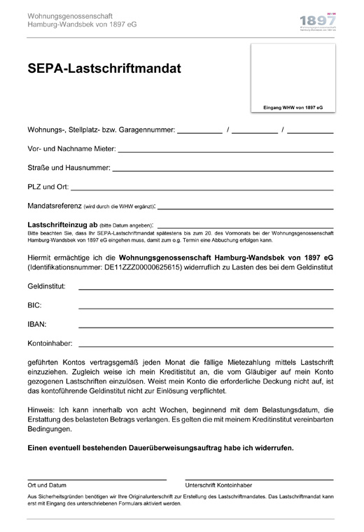 SEPA-Lastschriftmandat